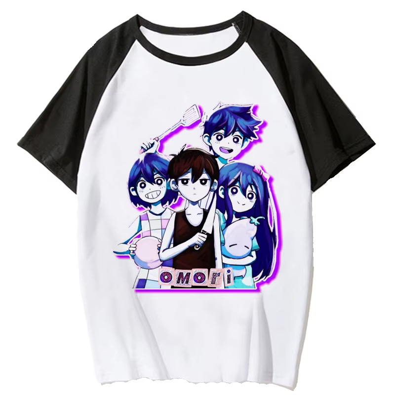 Omori – t-shirt d'été pour homme, blanc, manga japonais, dessin animé, 2022