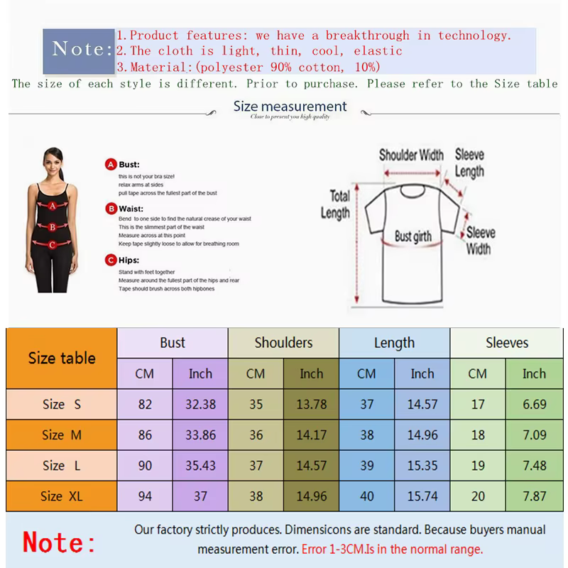 T-Shirt à Manches Courtes et Col Rond pour Femme, Vêtement Décontracté, avec Lettres et Étoiles Impr
