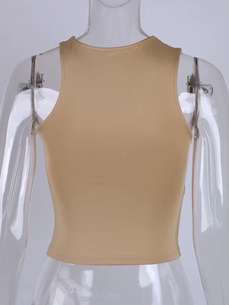 Débardeur court Sexy pour femmes, épaules dénudées, couleur unie, slim, Sport, court, débardeur irré