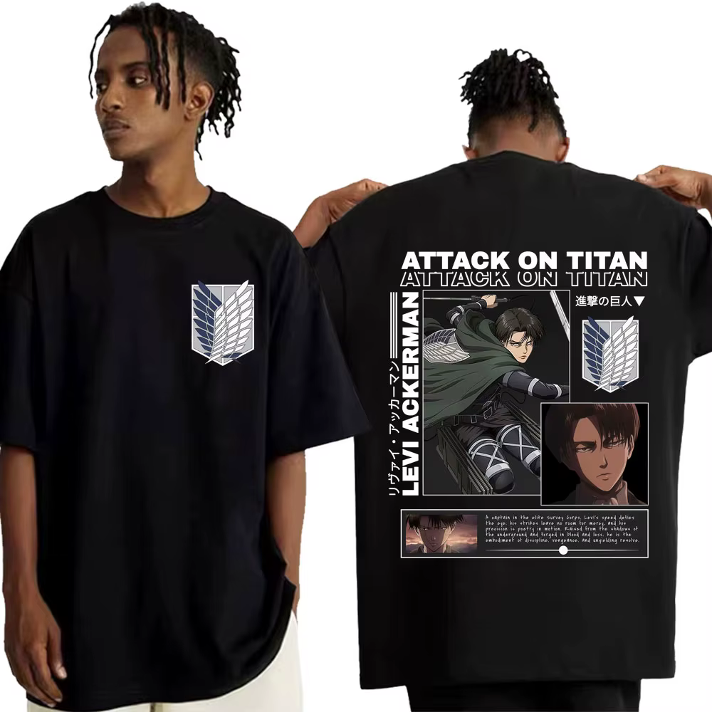 T-shirts graphiques pour homme, T-shirt homme, Ropa Hombre, Vintage Attack on Titan Levi Ackerman, A