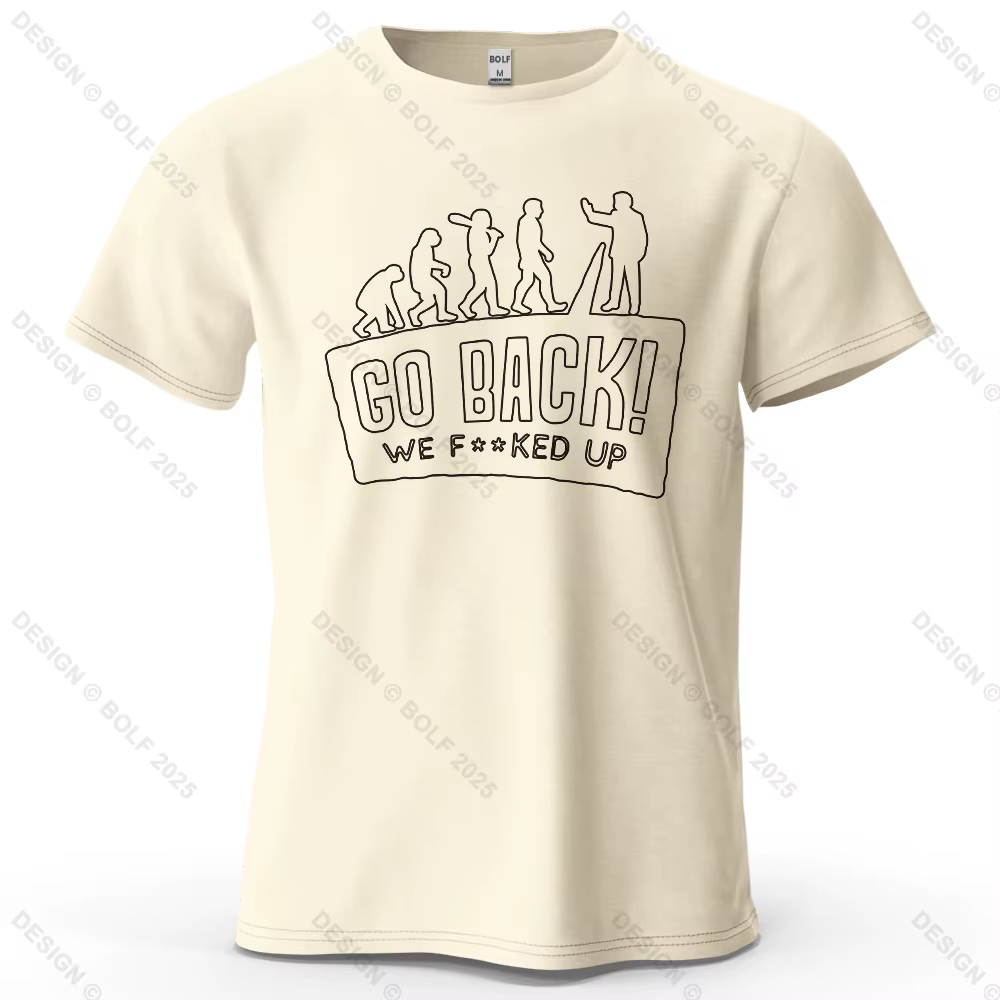 Evolution thème Humor imprimé hommes T-Shirt 100% coton surdimensionné humoristique graphique t-shir