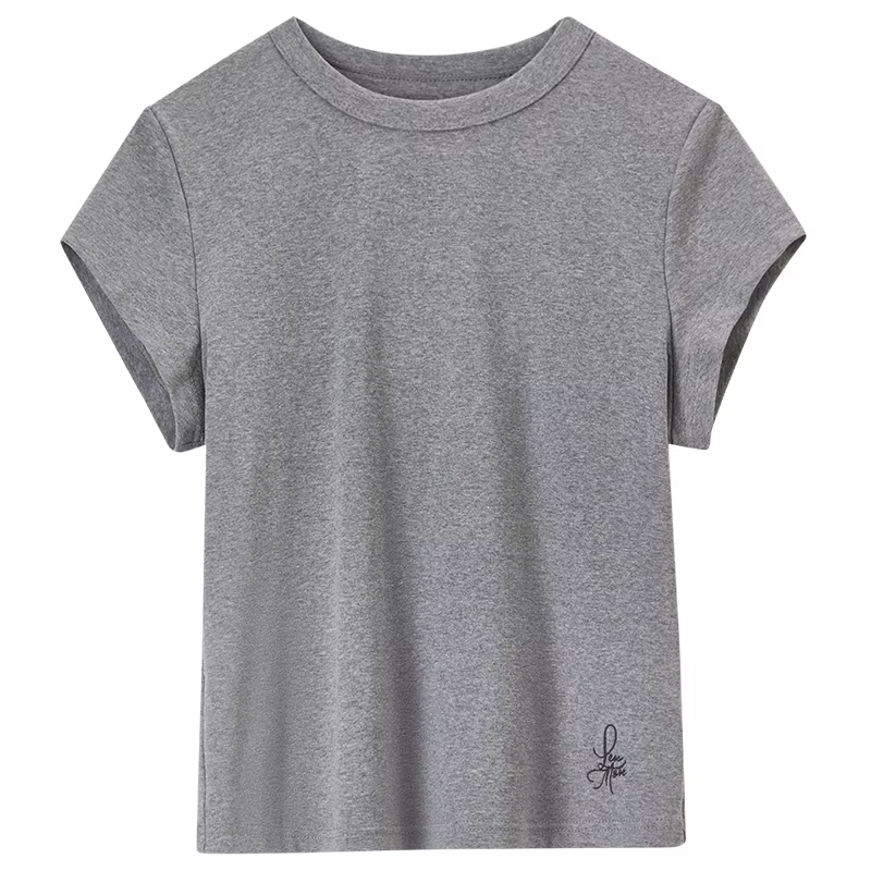 T-shirt à manches courtes pour femme SENTUBILA, collection Printemps-Été 2026, broderie tendance, tr