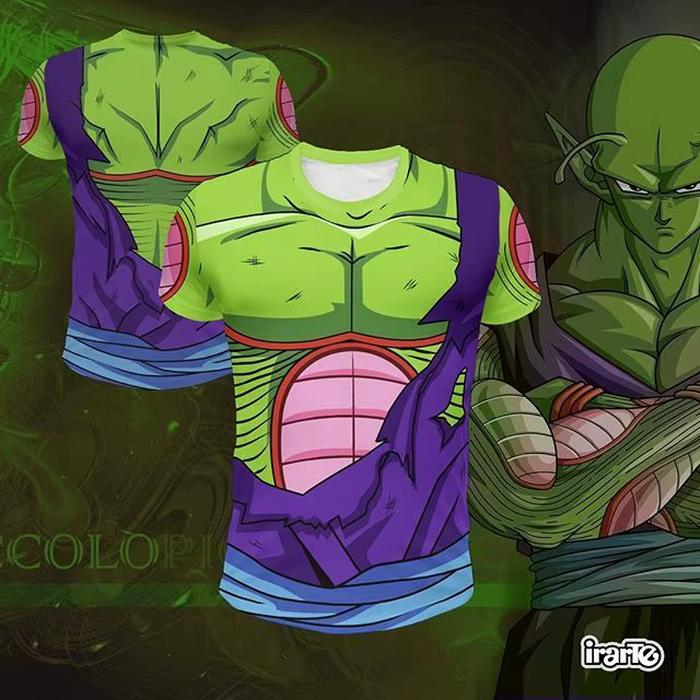 Nouveau T-shirt Anime Dragon Ball 2026 – Impression 3D Rétro Personnage Piccolo – Tee-shirt Décontra