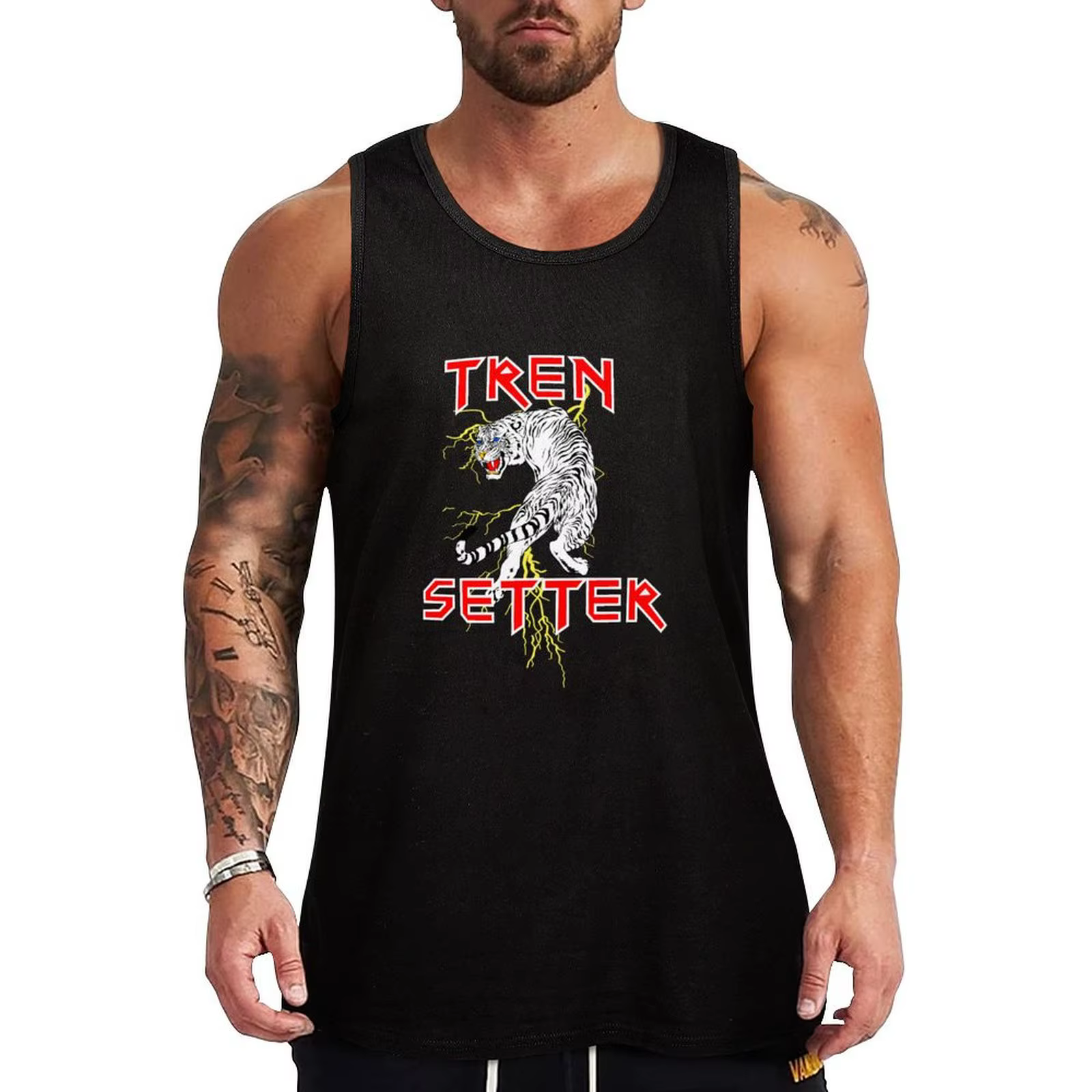 T-shirt de sport uni pour homme, Tren Setter Previous Top, accessoires d'entraînement de gym