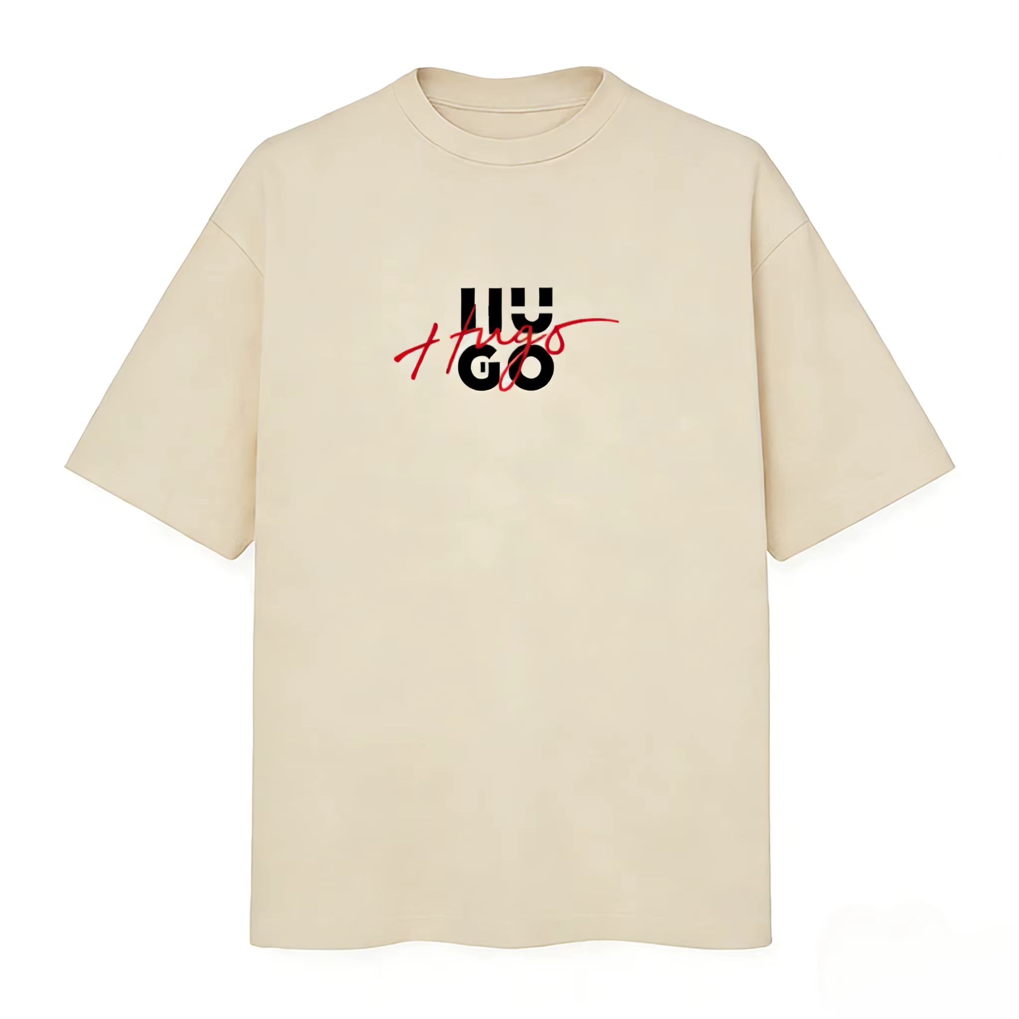 T-shirt Homme Décontracté Ample à Manches Courtes en Coton Pur, Tendance Rétro Haut de Gamme Personn