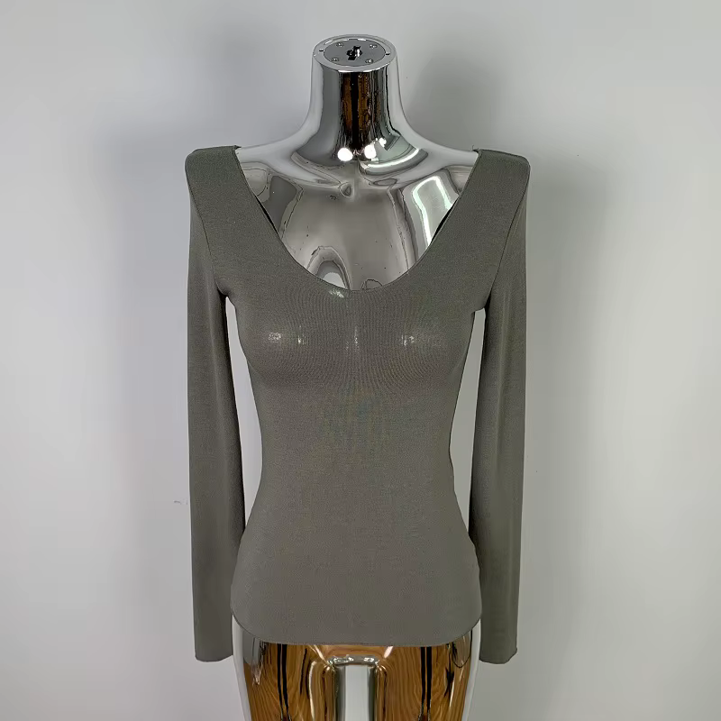 Femmes T-Shirt 2026 été basique t-shirt style décontracté col rond Femme vêtements Sexy poitrine bas