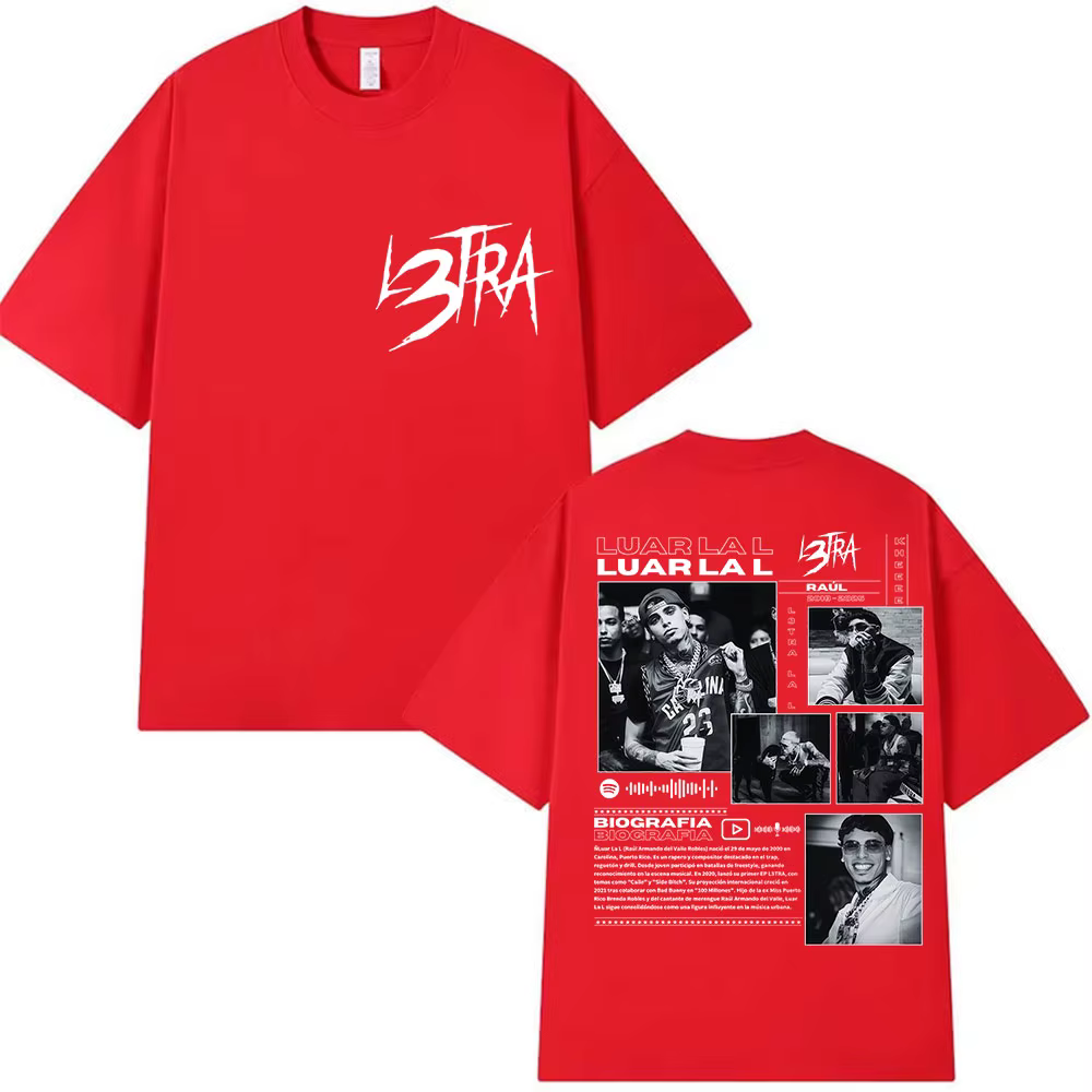 Rappeur Lune La L L3tra Album 2025 T-shirt graphique homme Hip Hop gothique manches courtes coton T-