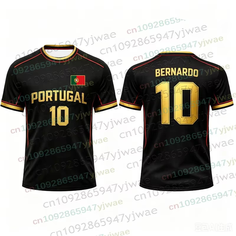 Nouveau Maillot de Football 2026 Imprimé Drapeau du Portugal pour Hommes – Vêtement de Sport Respira