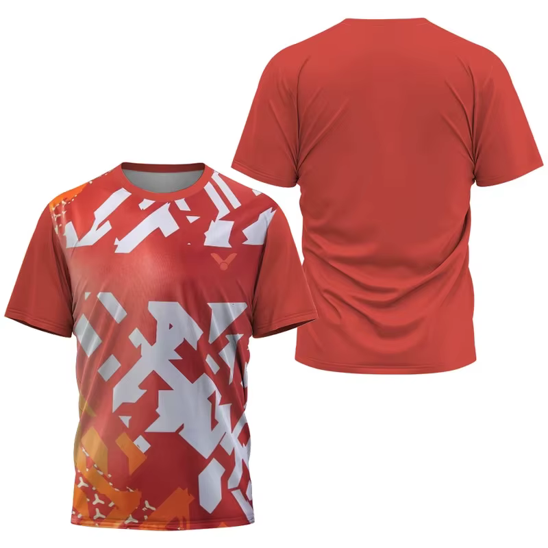 2025 T-shirt respirant de badminton et de tennis, vêtements de sport à la mode pour hommes, haut de 