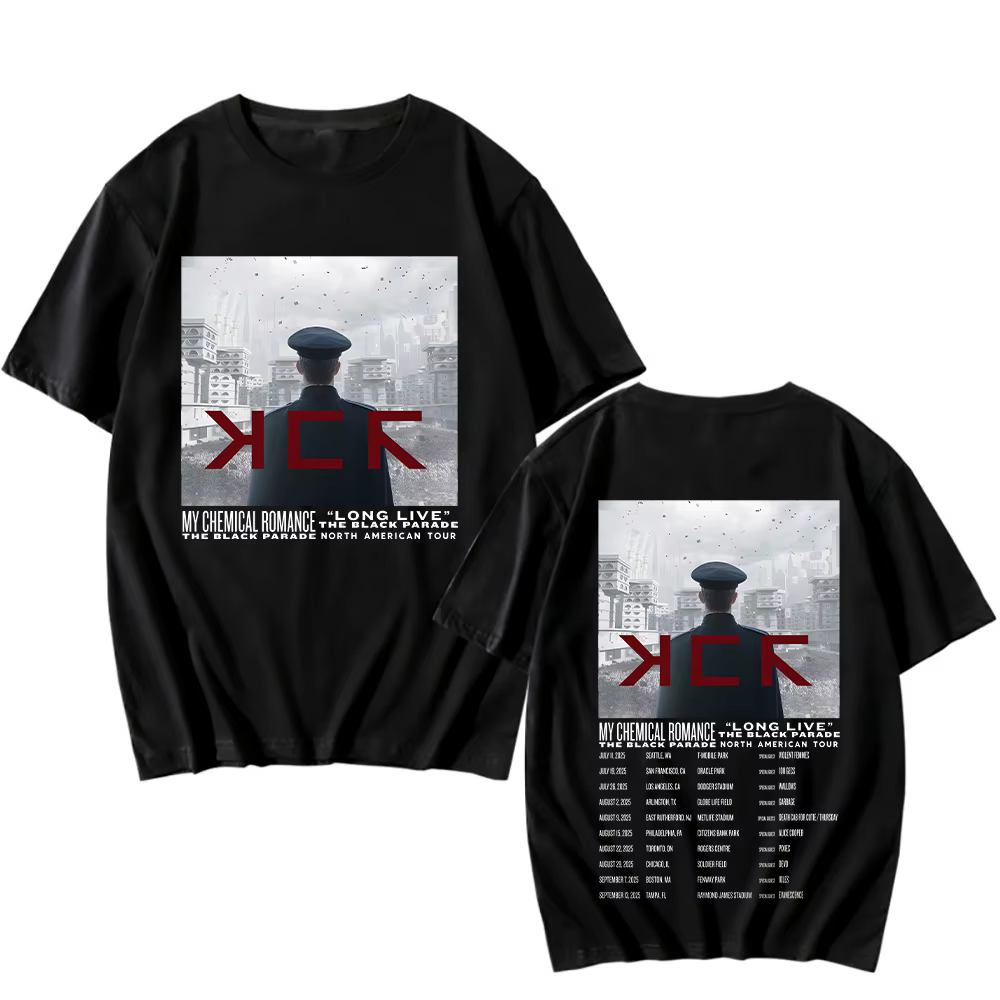 My Chemical Romance Long Live T-Shirt, He Black Parade, North American Tour Tshirts, Unisex Cotton T