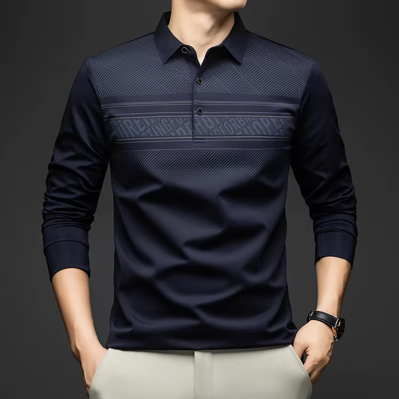 T-shirt Polo BROWON pour Homme – Nouvelle Collection Automne 2026 – T-shirt de Luxe à Manches Longue