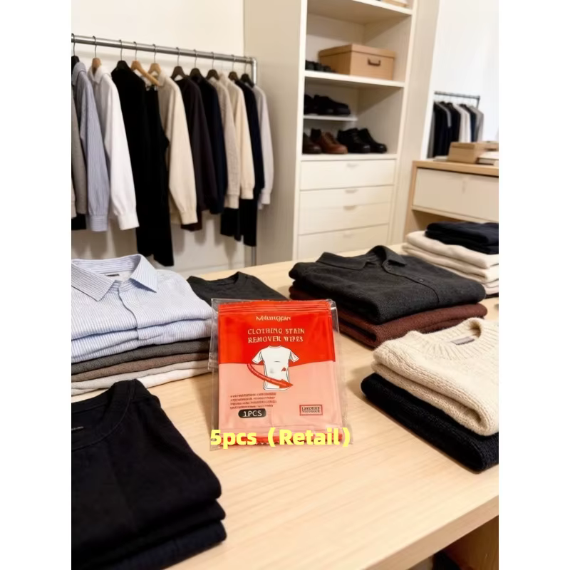 Lingettes détachantes pour vêtements, utilisées pour : T-shirts blancs/chaussures blanches. Un essen