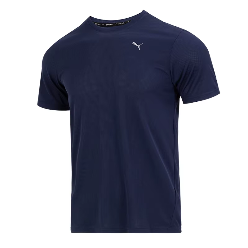 Puma hommes vêtements de sport course Fitness demi-manches respirant tenue décontracté col rond haut