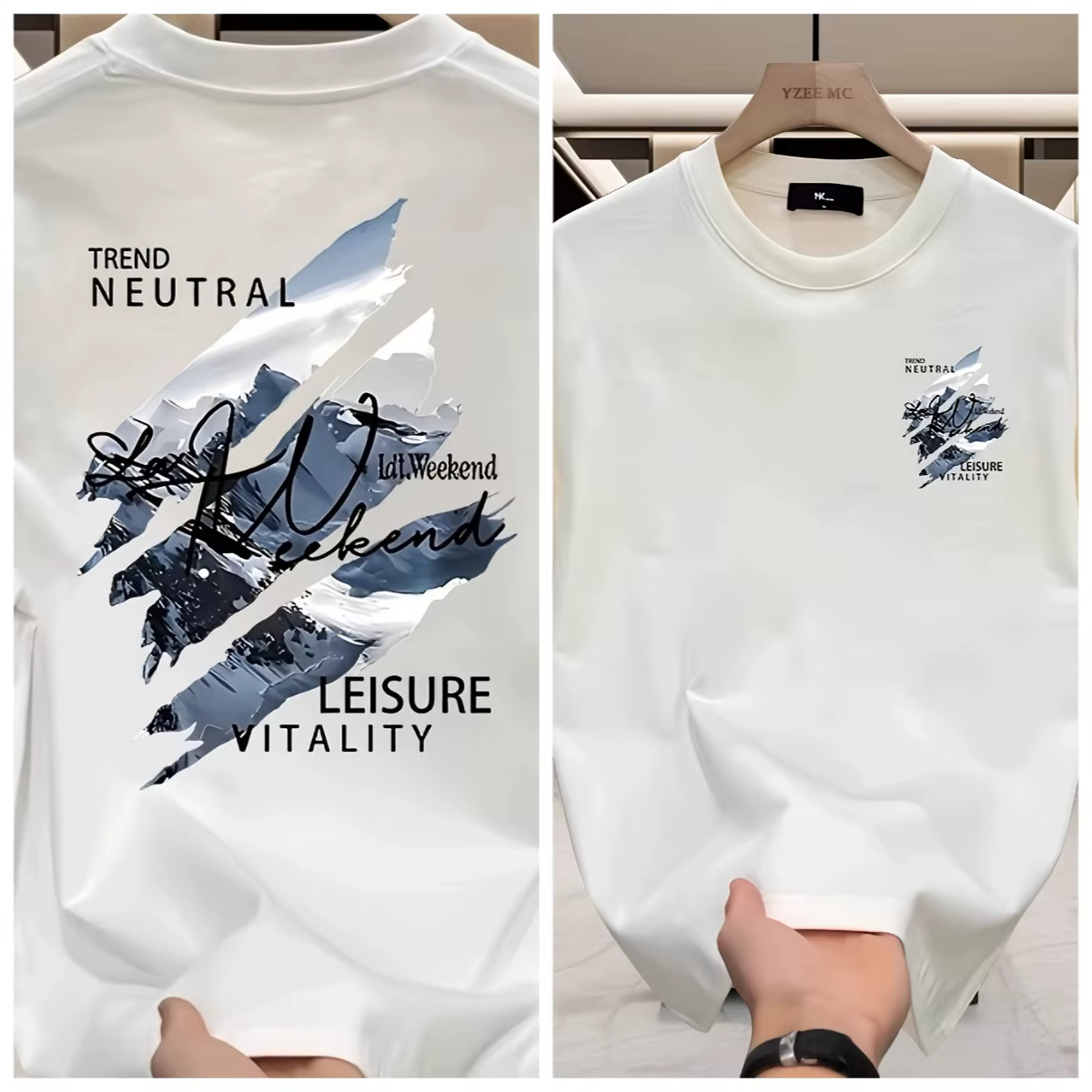 T-shirt décontracté d'été respirant à manches courtes pour homme, idéal pour les sorties en extérieu