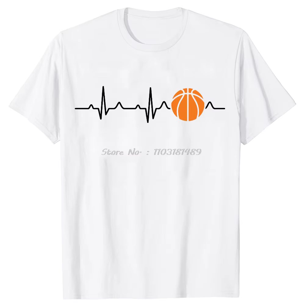 Hommes vêtements basket-ball battement de coeur t-shirt hommes cadeaux d'anniversaire manches courte