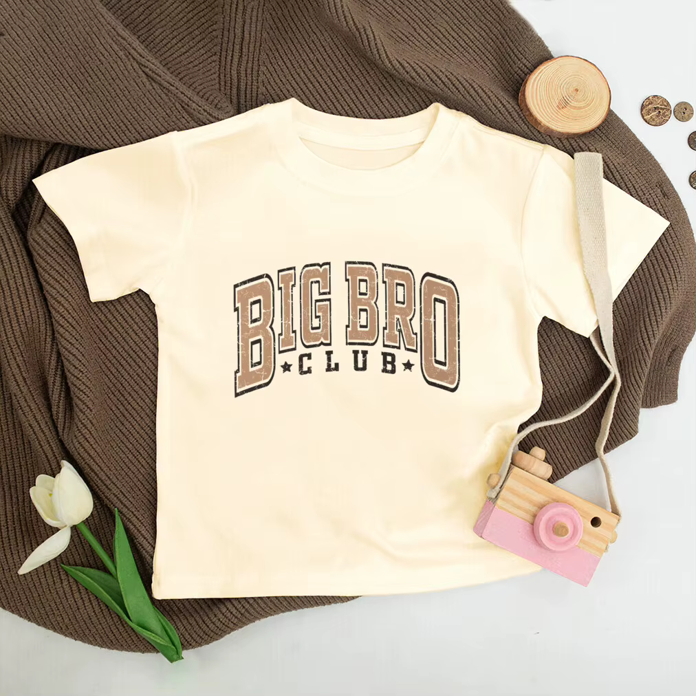 Chemises imprimées pour enfants, grand frère, petit frère, Club, tenues assorties pour frères et frè