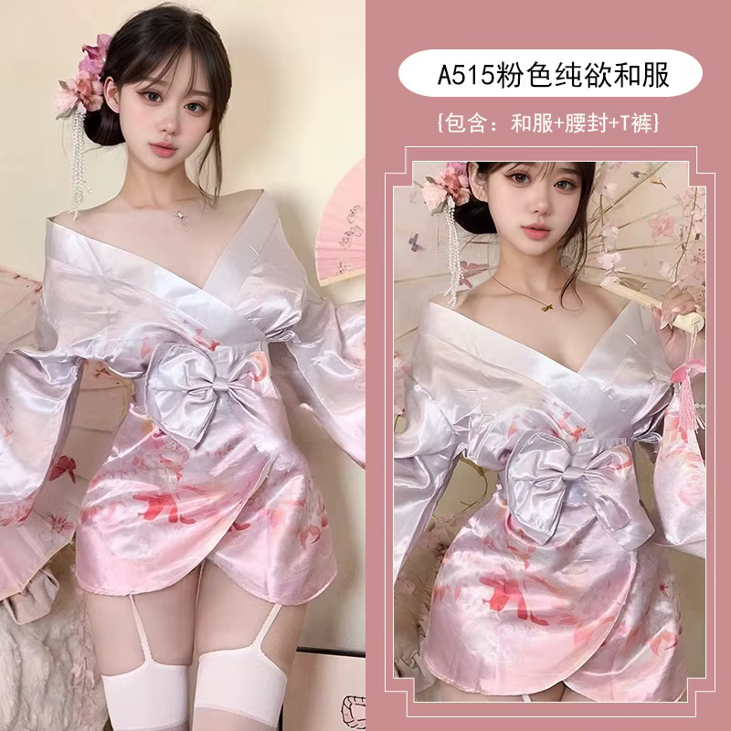 Kimono élégant de Style japonais, Sexy, décolleté en V profond, imprimé Floral, peignoir pour Couple