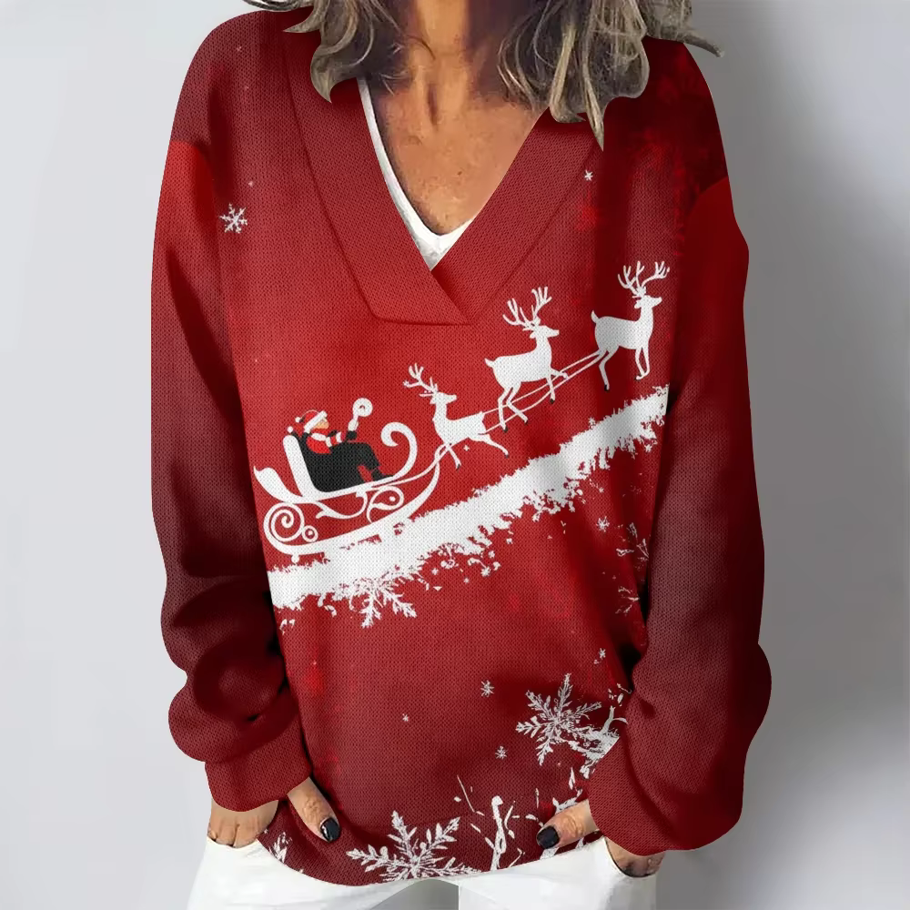 Sweat à capuche imprimé démontrent de neige pour femme, pulls indépendants, pull sexy à manches long
