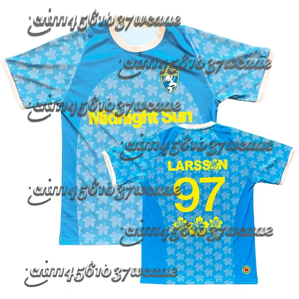 ZaraLarsson Larsson Midnight Sun Jersey T-shirt unisexe à manches courtes pour l'été, design décontr