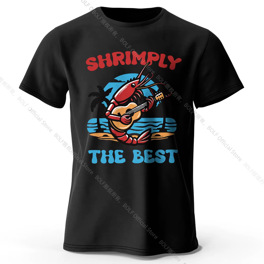 Shrimply pour hommes le meilleur T-Shirt imprimé 100% coton surdimensionné Punny t-shirts graphiques