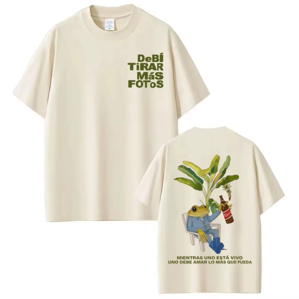 T-shirt Rapper Bad Bunny Debi Tirar Mas Fotos DTMF World Tour T-shirt Homme Femme Mode Vintage Hip H