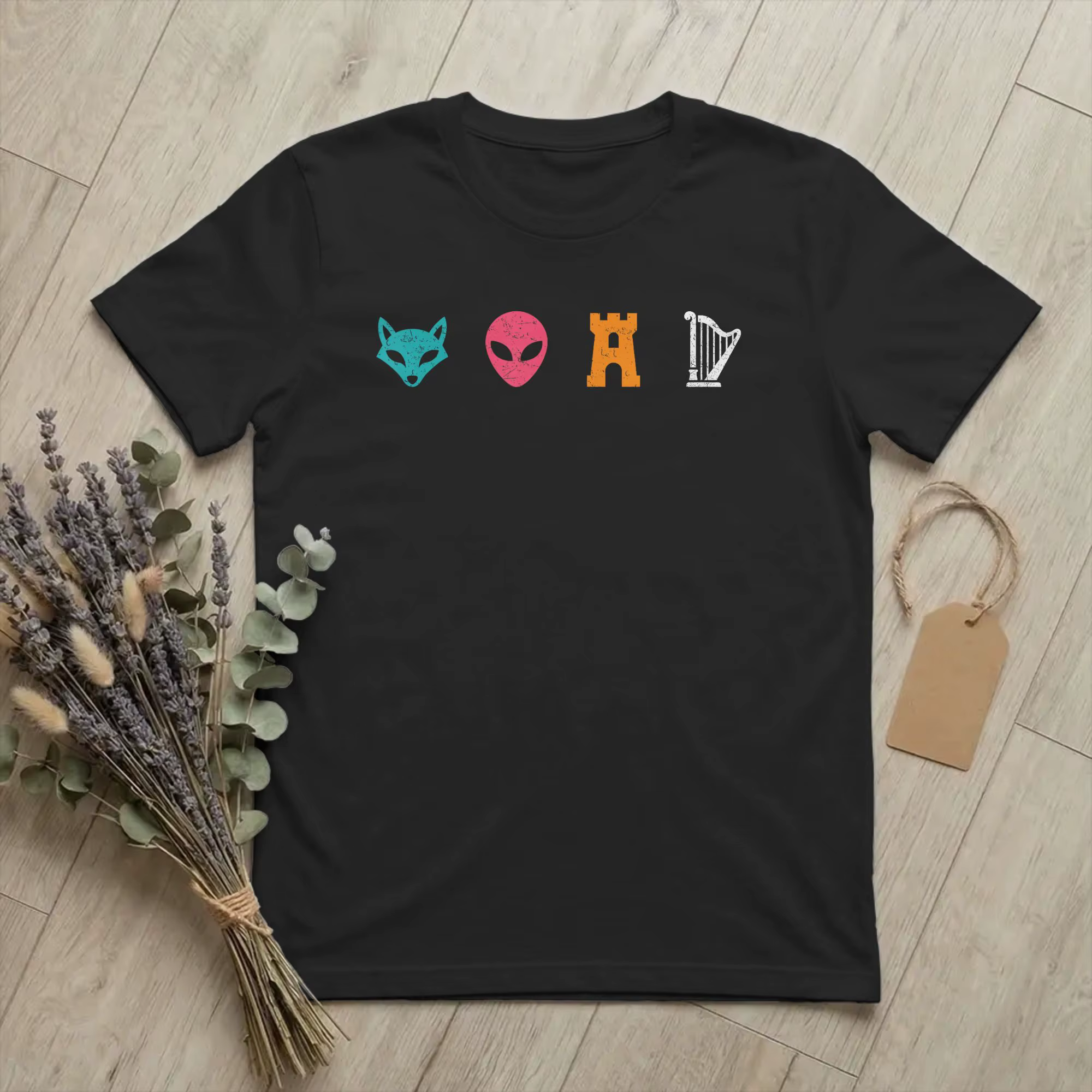 T-shirt drôle Spurs Fox&Alien&Castle&Harper pour hommes, en pur coton, col ras du cou, t-shirt de ba