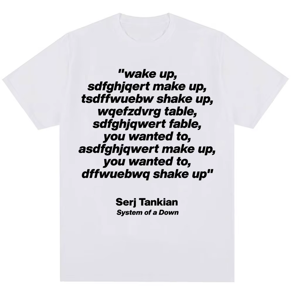 T-shirt graphique System of A Down Chop Suey pour hommes et femmes, mode Hip-hop rétro imprimé d'été