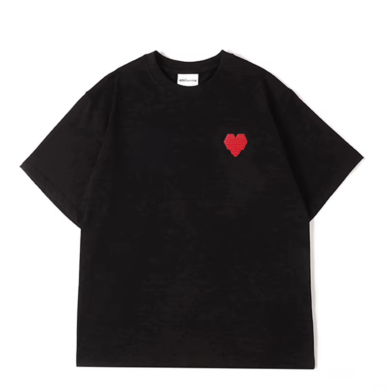 Nouveau T-shirt 100% coton homme T-shirt en forme de coeur femme nouvelle marque originale T-shirt h