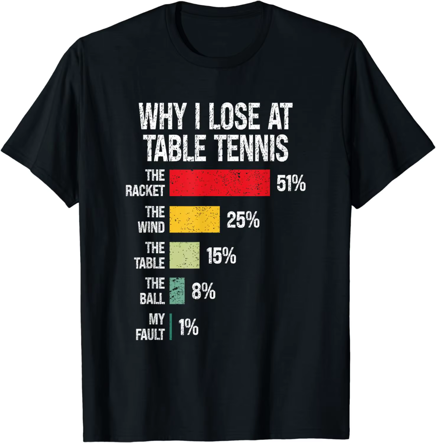 Pourquoi perds-je au tennis de table ? T-shirt amusant pour joueur de tennis de table, streetwear, h