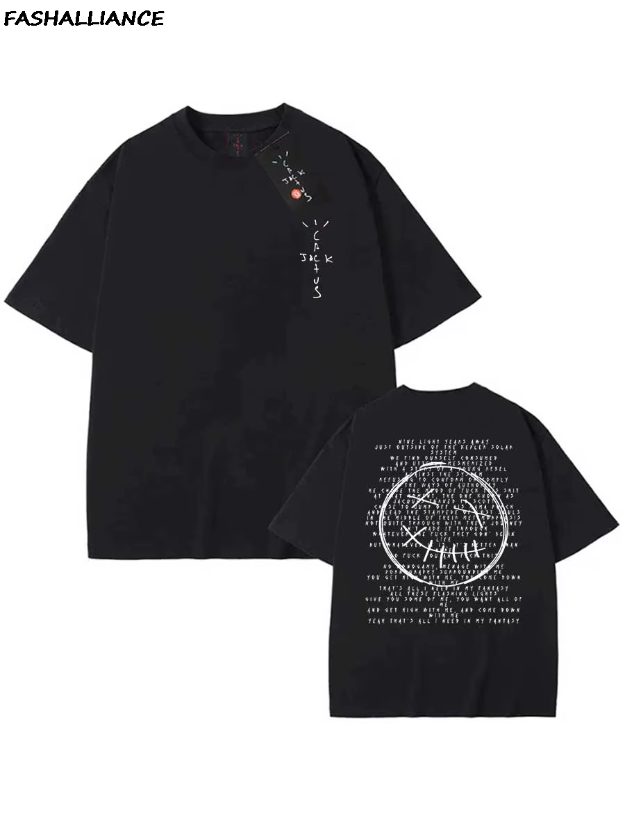 2025 Cuctus Jack Merch 100% coton Hip Hop t-shirt pour hommes femmes Utopia été Streetwear Vintage K