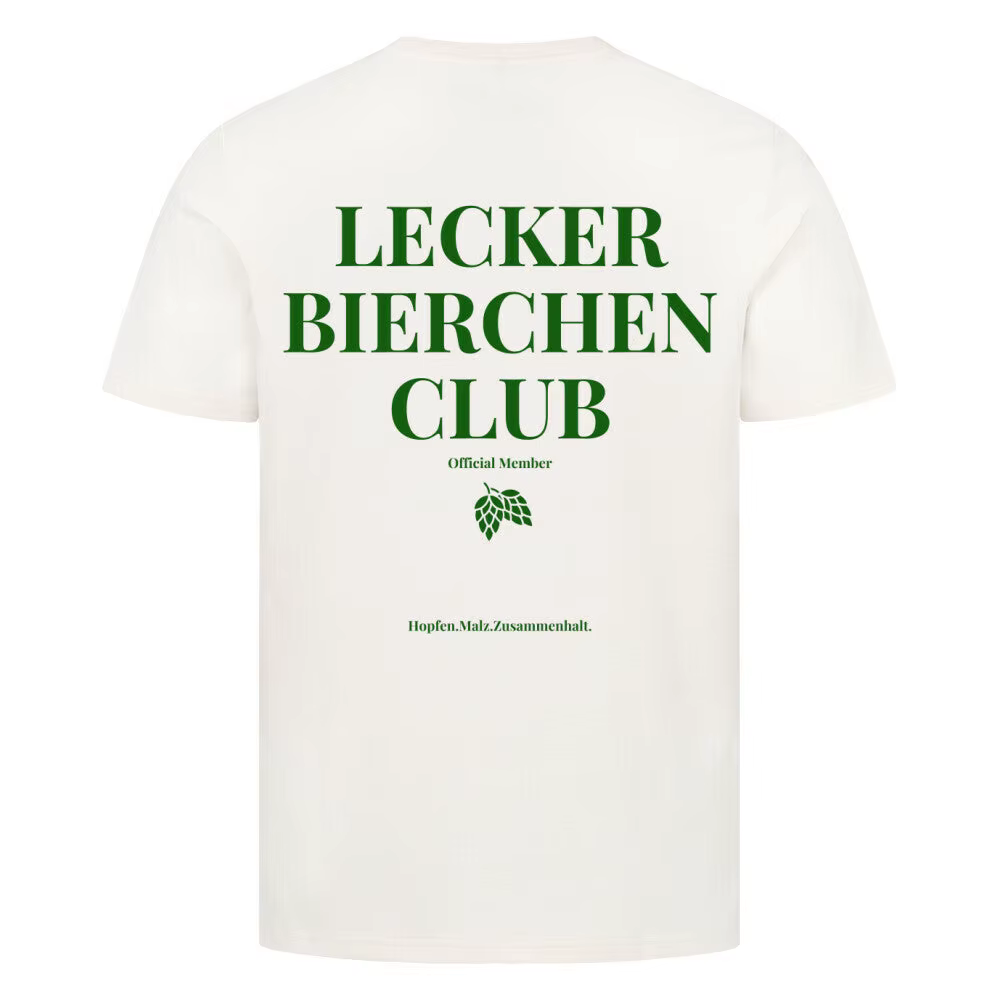 Lecker Bierchen Club - T-shirt en coton conçu pour les amateurs de bière, avec un motif houblon et m