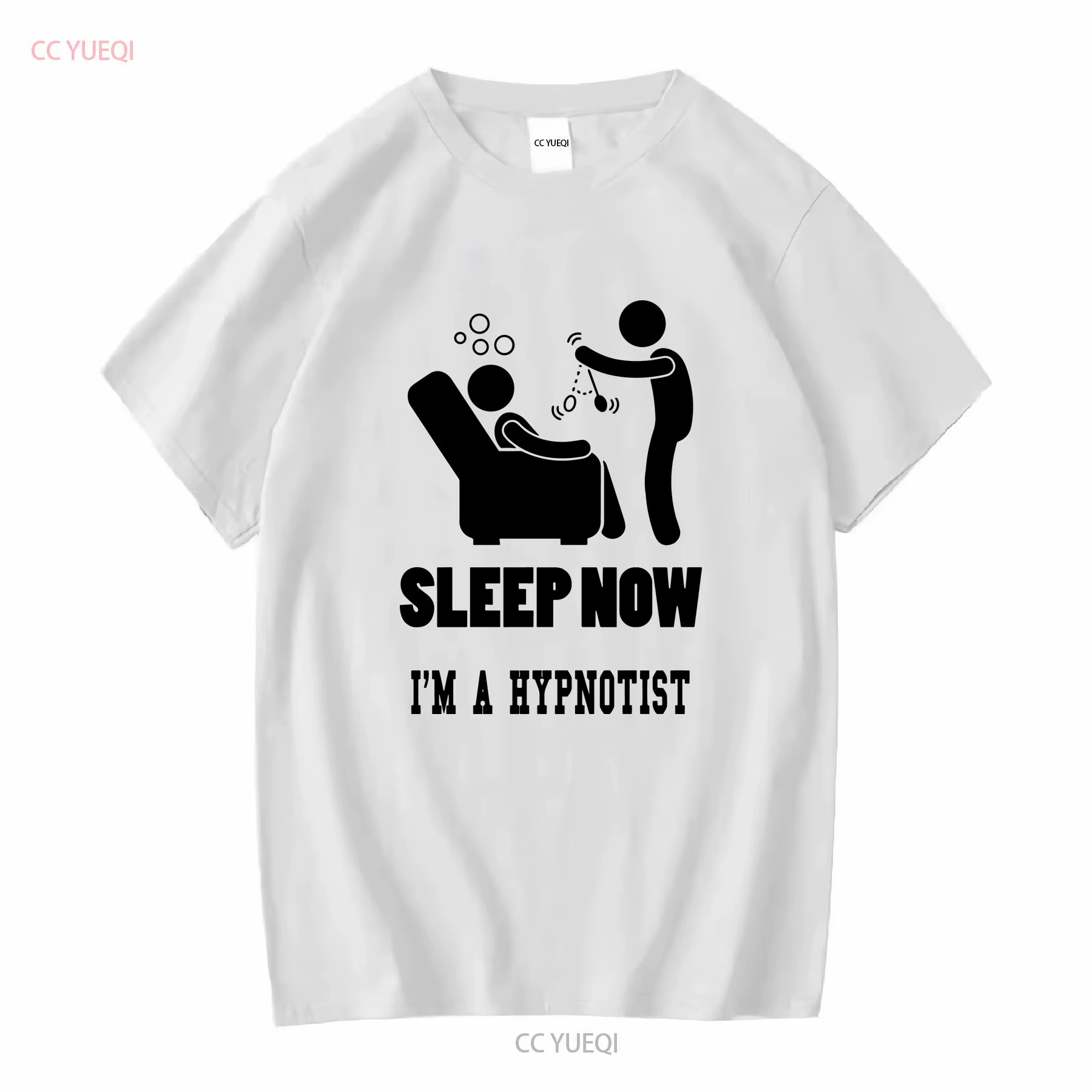 T-shirt vintage « I AM A HYPNOTIST SLEEP NOW » délavé, polyvalent, pour un usage quotidien, élégant,