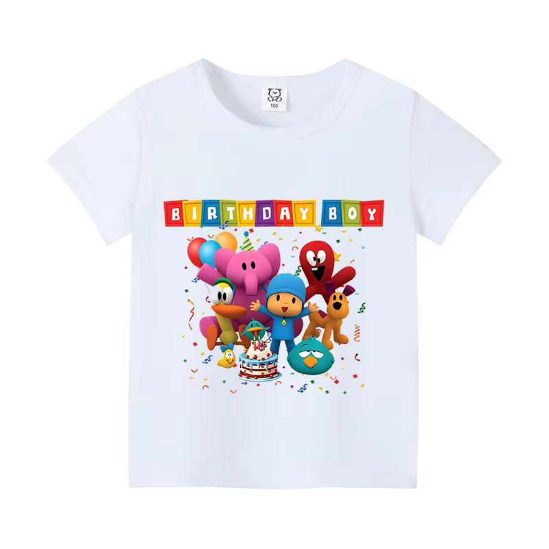 POCOYOES T-shirts pour hommes et femmes, chemise à manches courtes pour couple, dessin animé, haut e