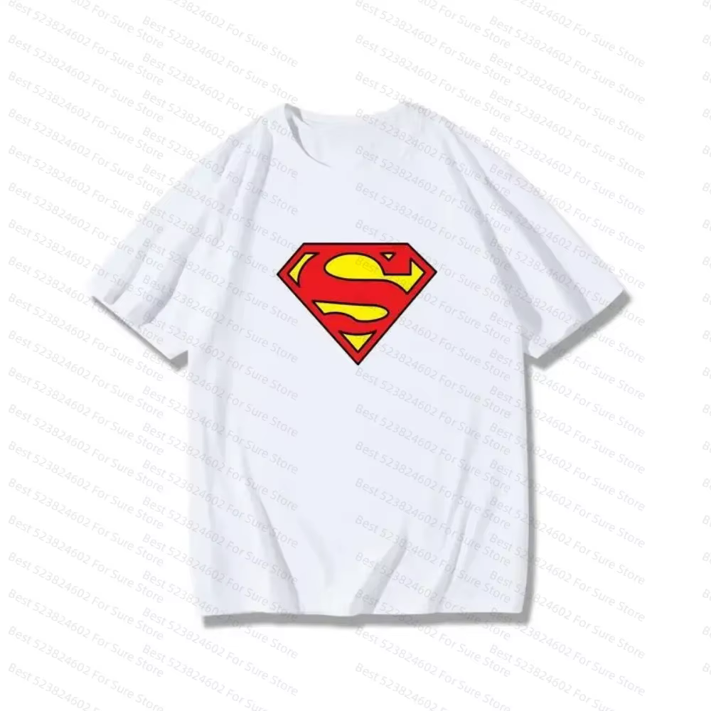 T-shirts Batman Superman Wonder Woman, T-shirt en coton à motif de dessin animé Flash, T-shirt décon