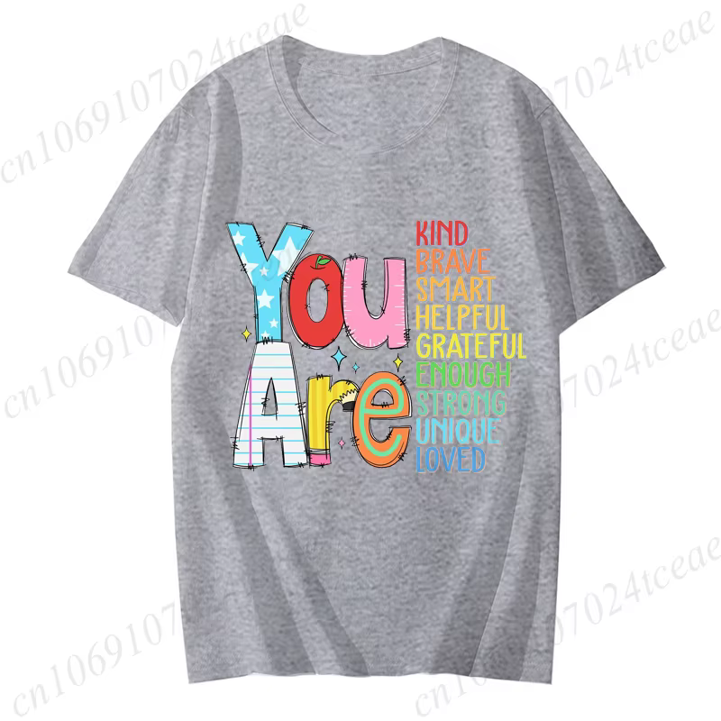 Vous êtes sortes chemises pour femmes retour à l'école T-shirts mode décontracté enseignant apprécia