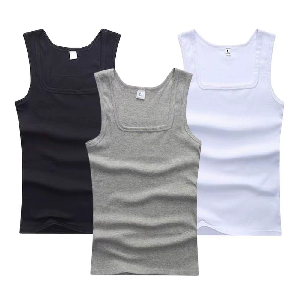 Débardeur en coton pour hommes et femmes, 3 pièces/lot, sans manches, solide, gilet musculaire, sous