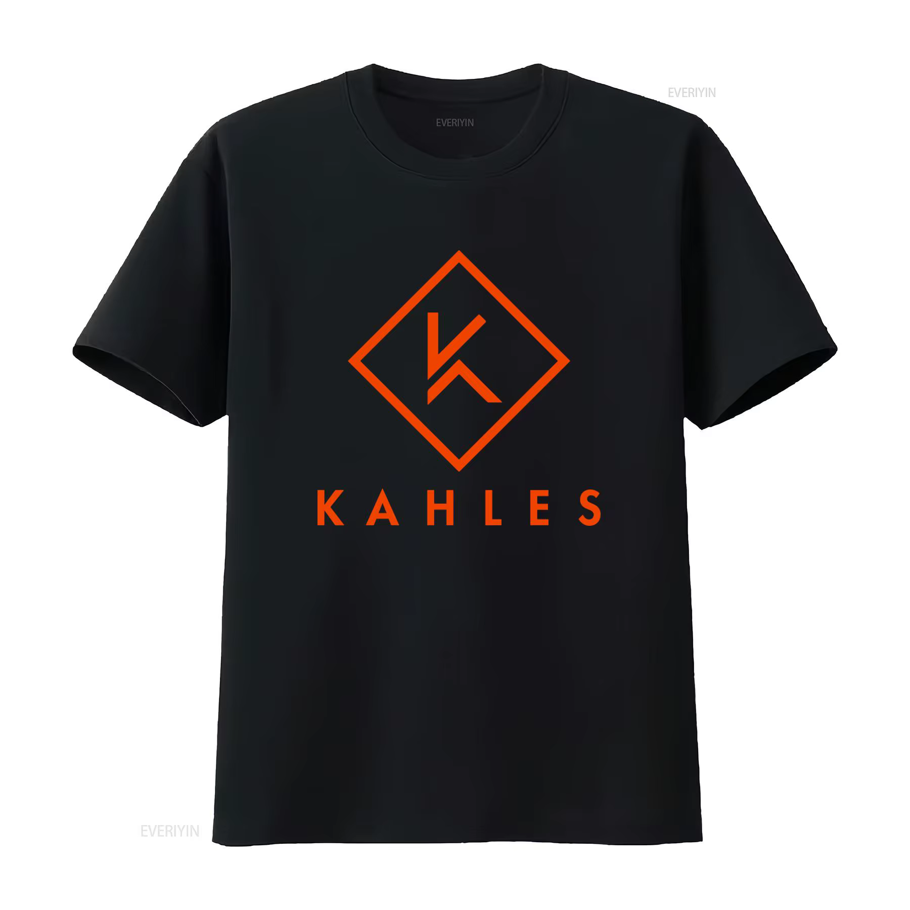 T-shirt noir pour homme Kahles Optics Rifles Hunting avec logo orange stylé pour les amateurs de ple