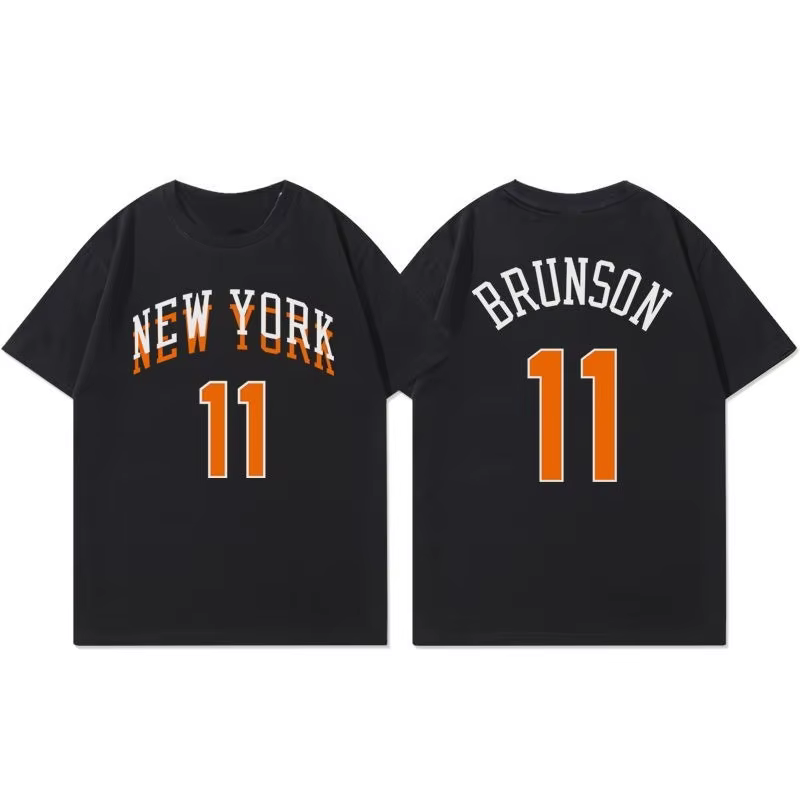T-shirt de basketball New York 2026 pour hommes et femmes, en coton, style Y2K, décontracté, col ron