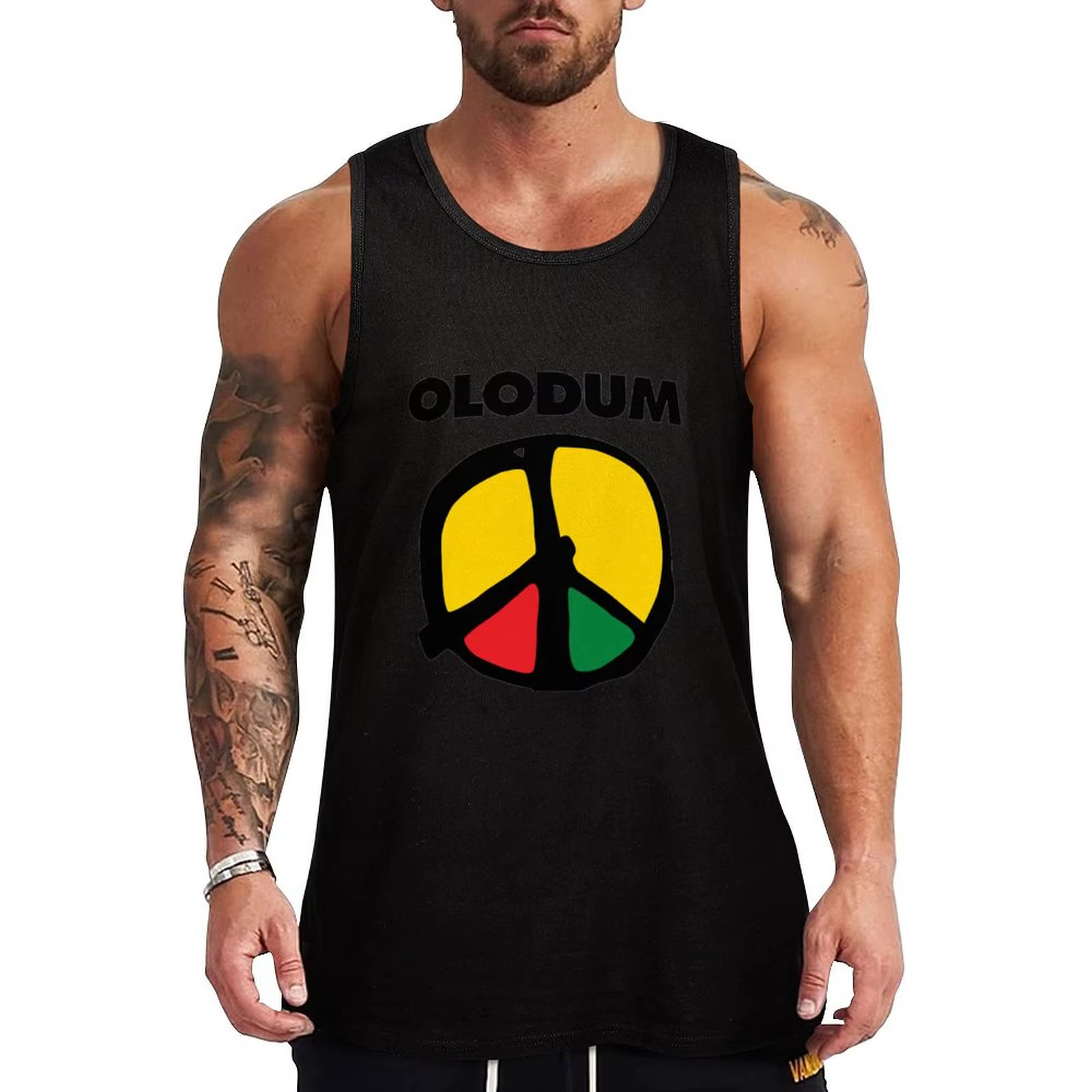 Olodum-T-shirt d'été Michael Jackson PEACE and LOVE pour homme, haut précieux pour la gym et la musc