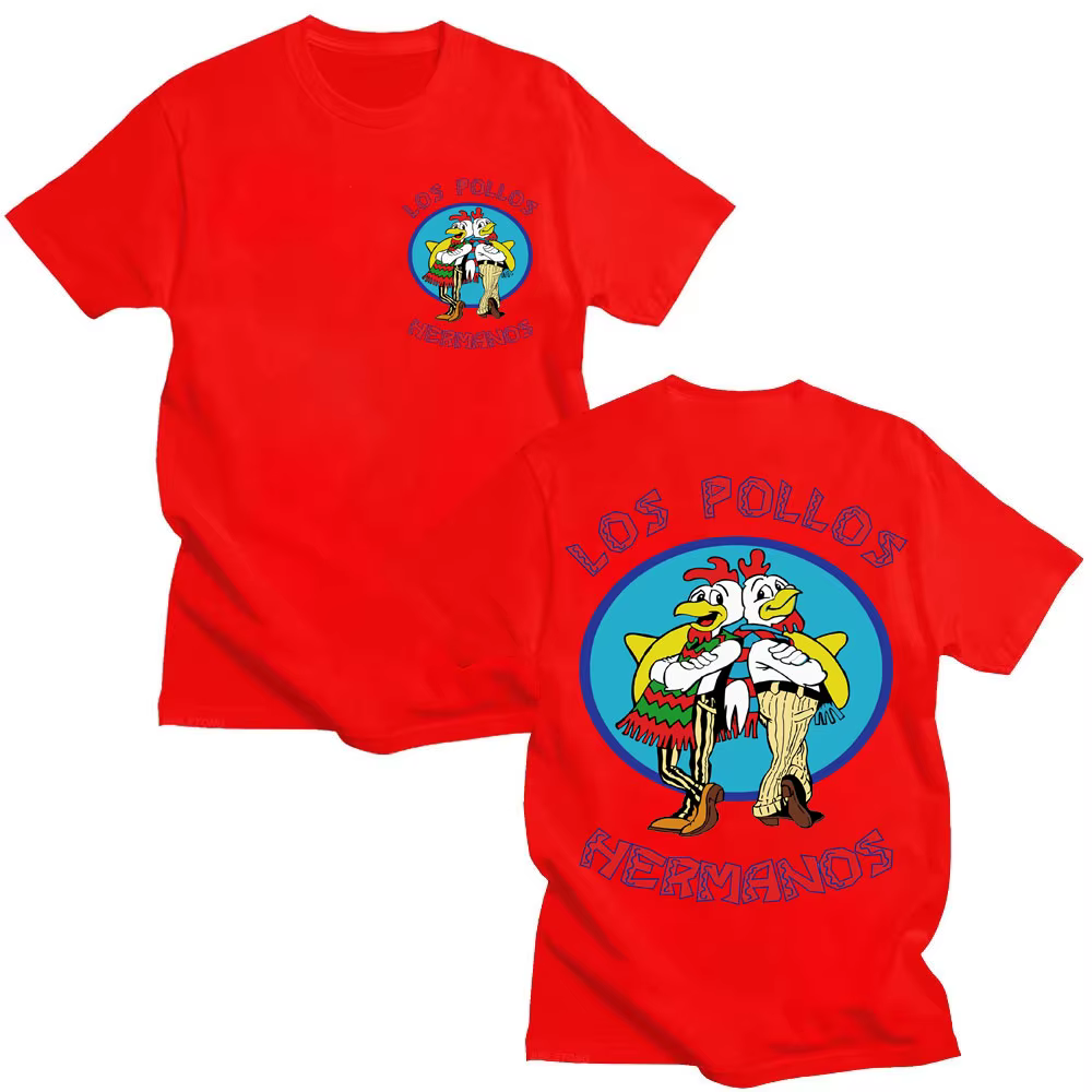 T-shirts de la série télévisée Breaking Bad Los Pollos Hermanos, T-shirt drôle des frères poulets po
