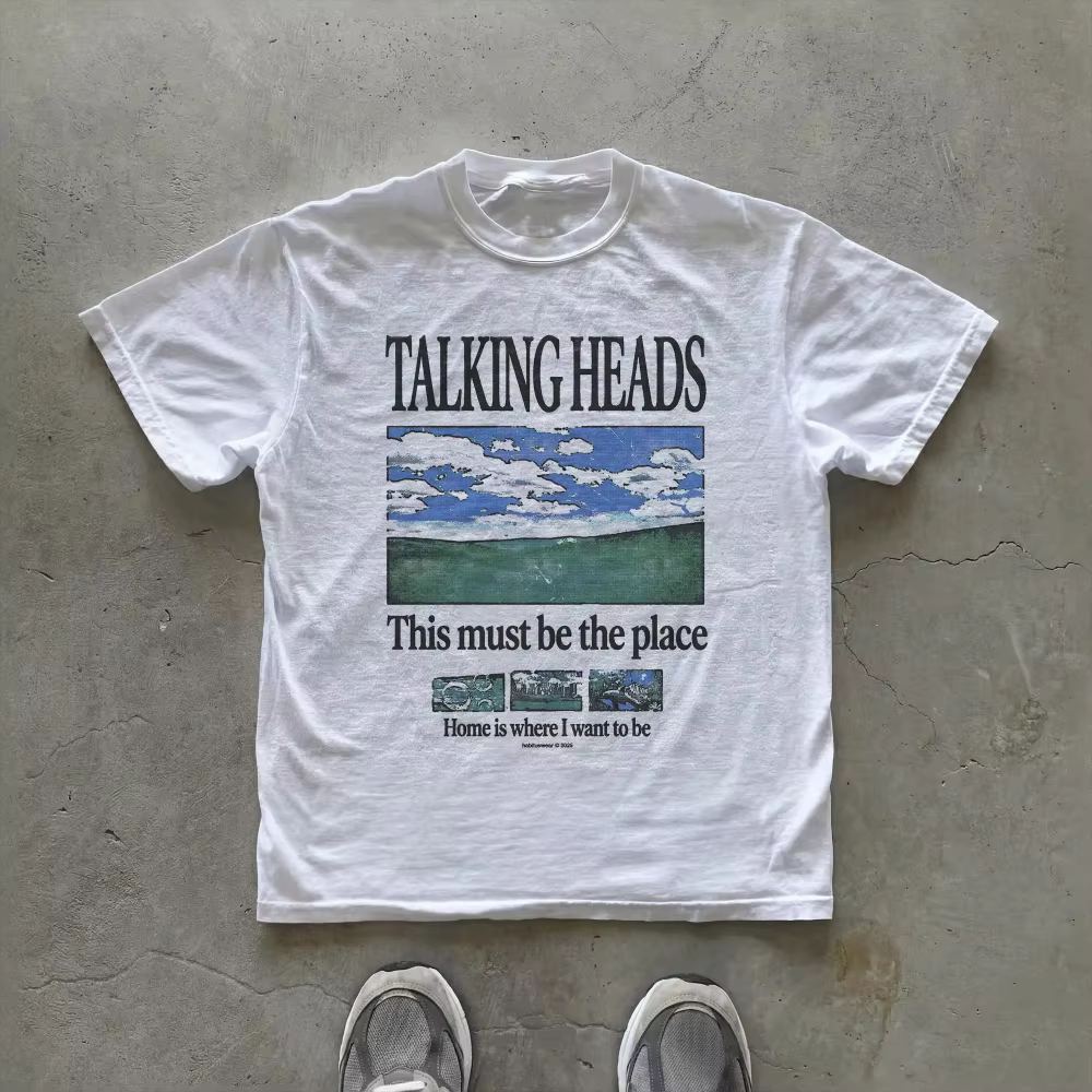 T-shirt graphique Talking Heads This Must Be The Place, inspiré du rock des années 70, vêtement à ma