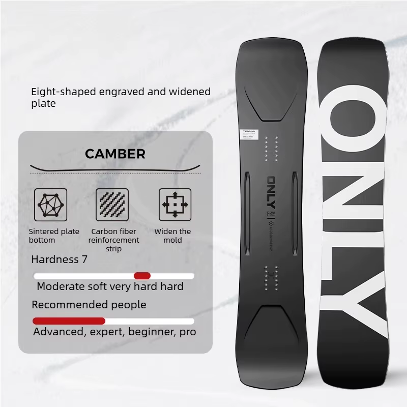 Skis tout-terrain en fibre de carbone, série Full Carbon Wide Board pour le freeride en poudre, équi