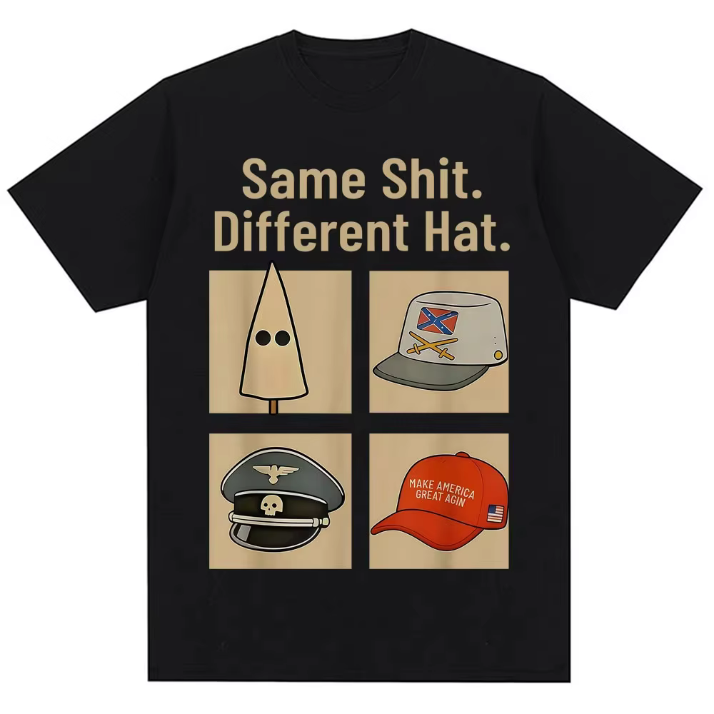 Nouveau T-shirt humoristique 2026 avec motif de meme 'Same Shit Different Hat' pour hommes et femmes