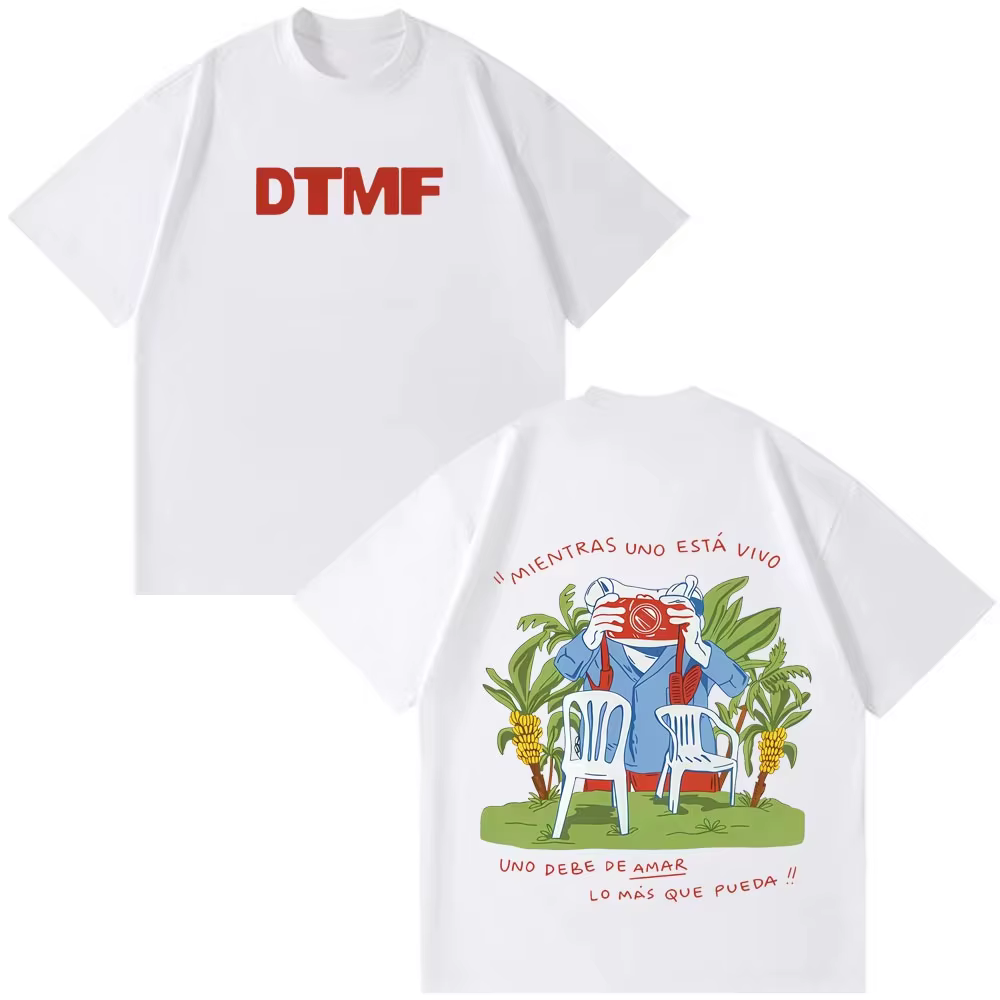 T-shirts imprimés Rapper Bad Bunny Tour 2026 pour hommes et femmes, T-shirts Hip Hop surdimensionnés
