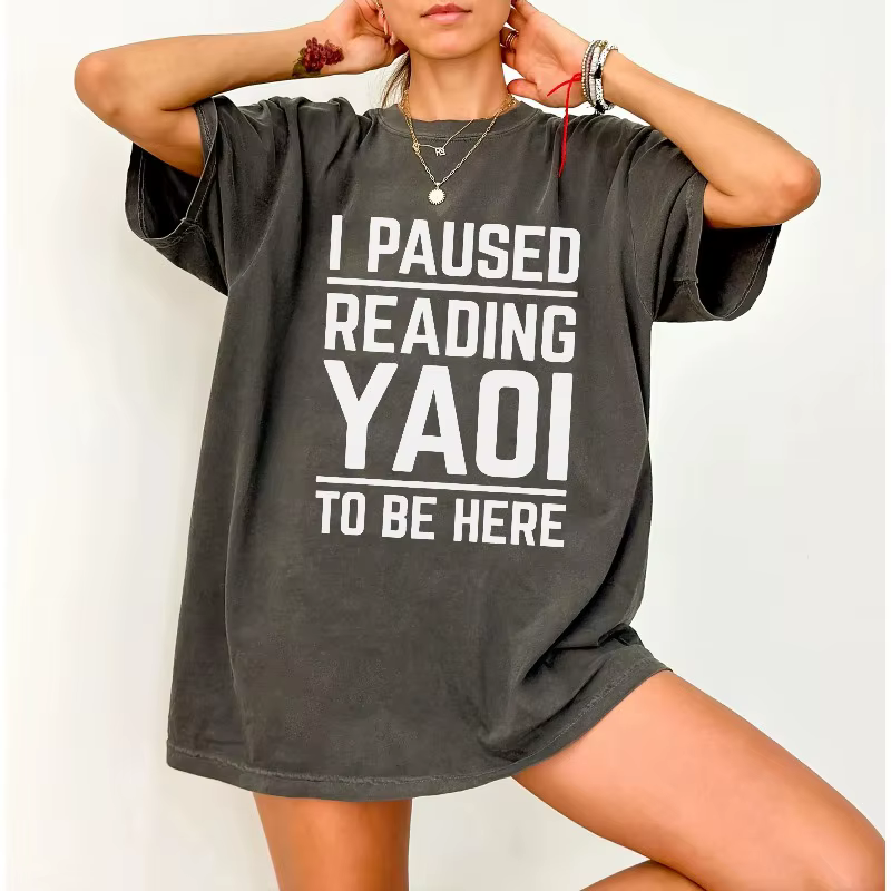 Je suis arrêté ma lecture pour regarder le t-shirt Yaoi. | T-shirt drôle Fujoshi Yaoi Manga BL |