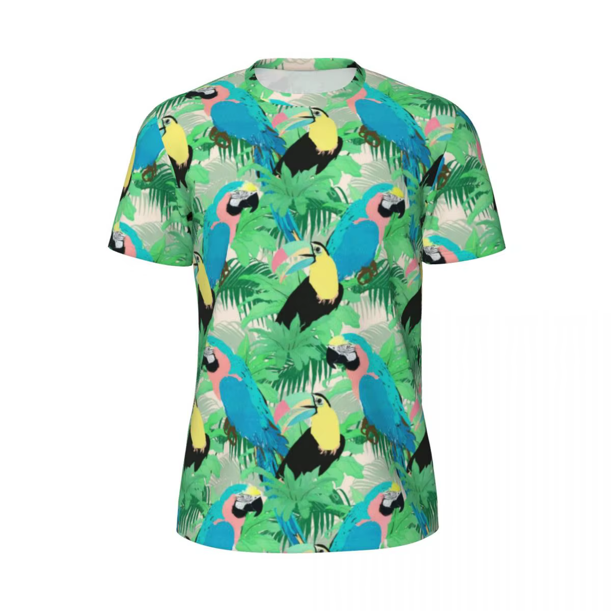 T-Shirt de sport pour hommes, T-Shirts perroquets exotiques modernes, Hippie, feuilles tropicales im