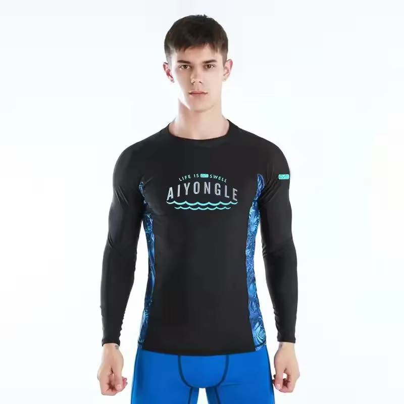 Maillot de bain à manches longues pour hommes, protection UV pour la plongée en apnée, protection an