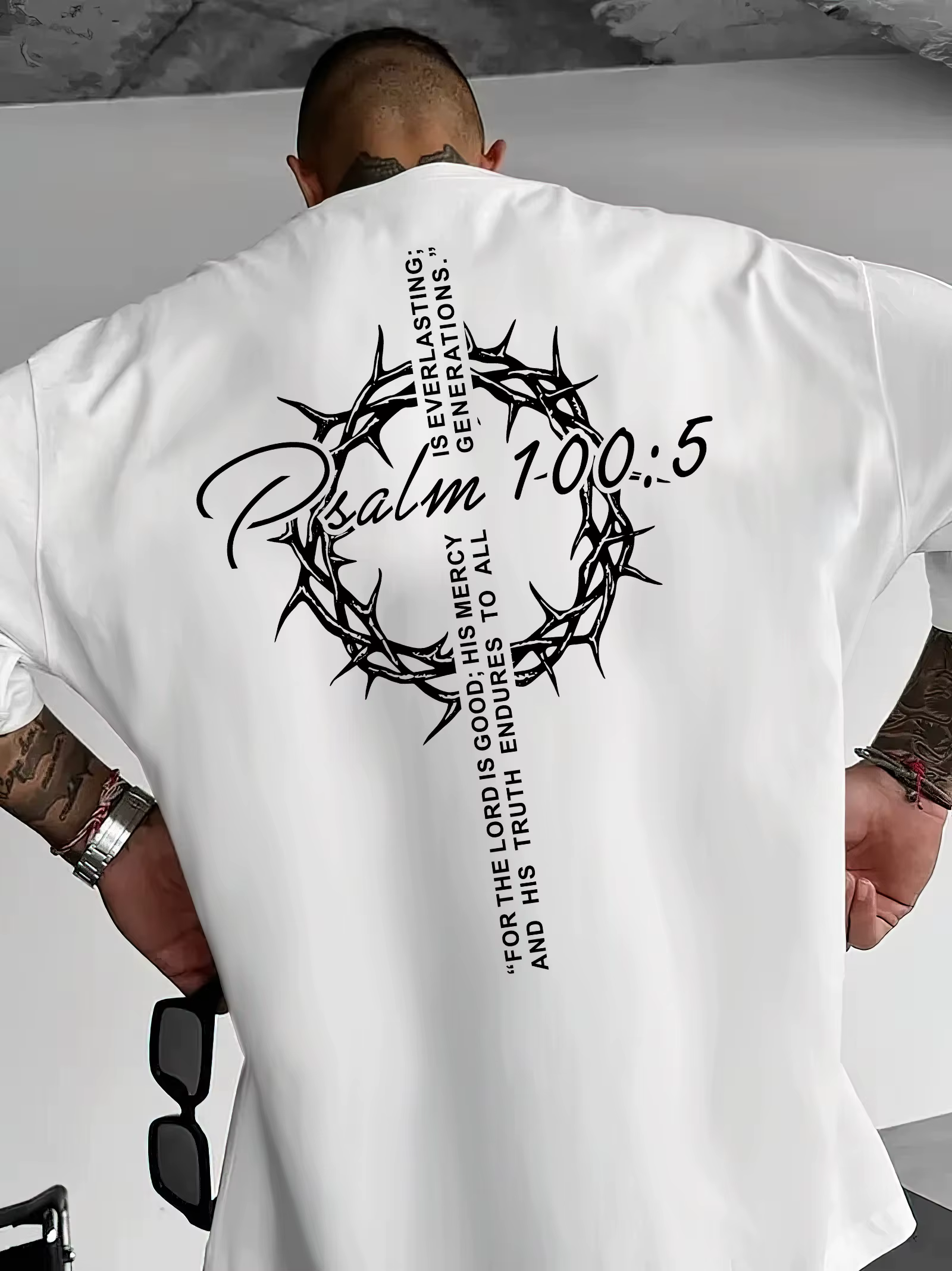 T-shirt oversize croix gothique pour homme, streetwear, motif religieux, style Harajuku, coupe ample
