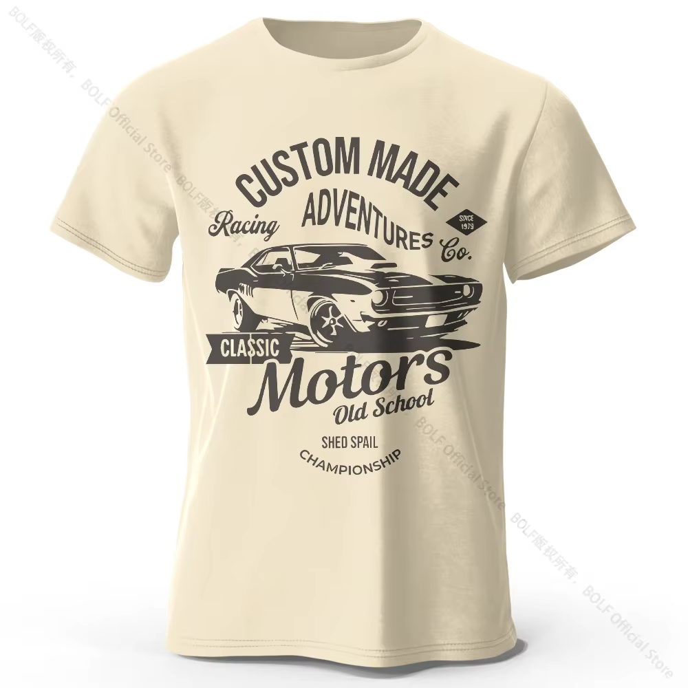 T-shirt imprimé Motors pour hommes, 100% coton, surdimensionné, style vintage, t-shirts graphiques p