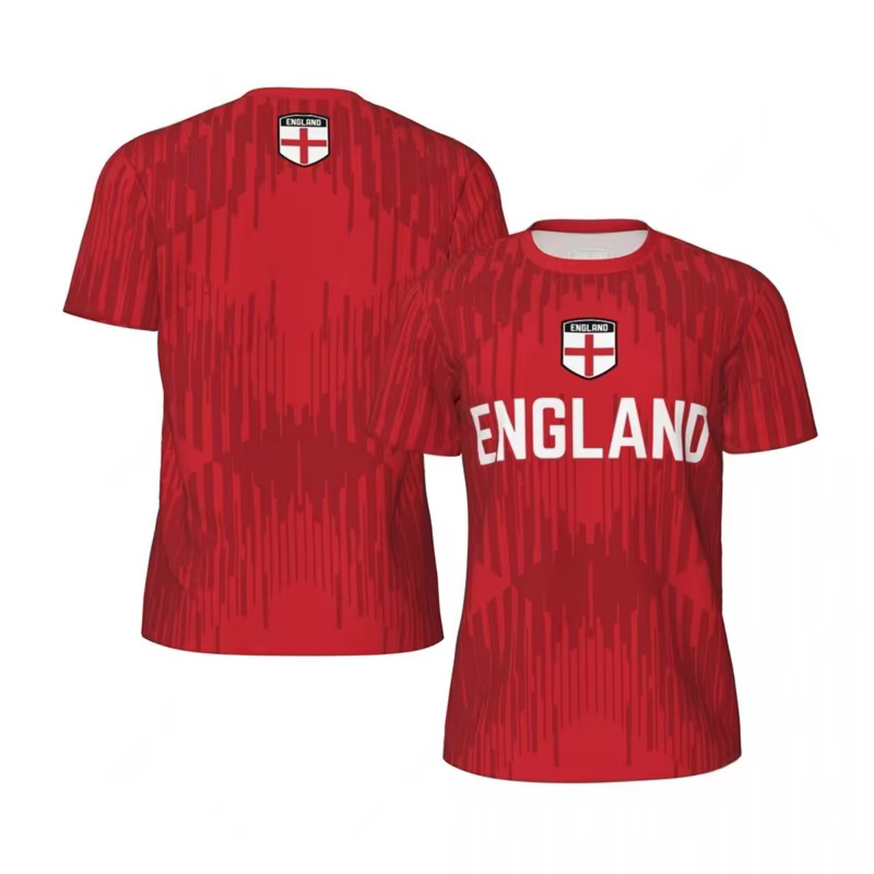 Angleterre drapeau graphique hommes maillot de Football mode emblème National 3D imprimé sport t-shi